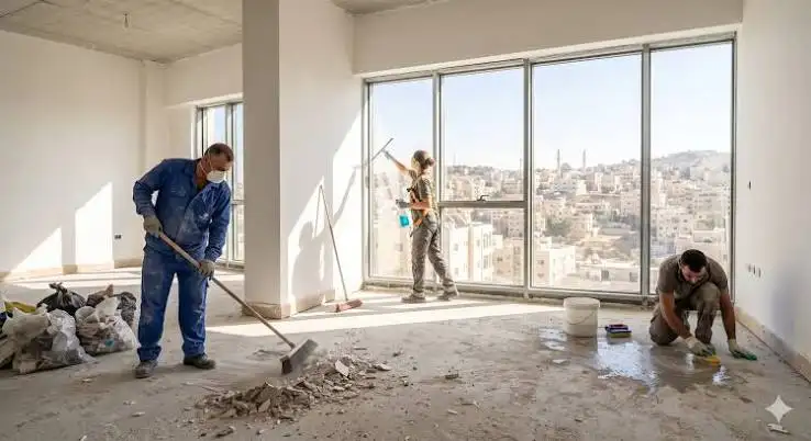 تنظيف ما بعد البناء